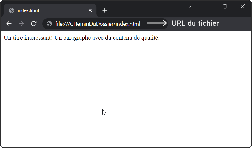 Première page HTML