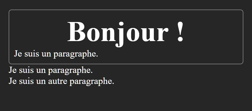 Resultat affichage apres avoir changé le style du composant ReactJS en utilisant les modules css